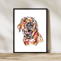 Image 3 of Yellow Labrador Rosie Print