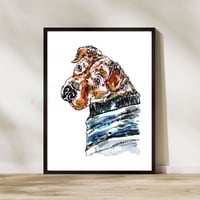 Image 3 of Sharpei and Beagle mixed Rex Print