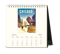 Image 2 of Cavallini & Co. Chicago 2025 Easel Desk Calendar, 6.5"x6.5" 