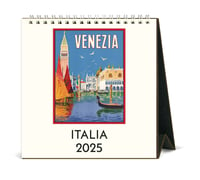 Image 1 of Cavallini & Co. Italia 2025 Easel Desk Calendar, 6.5"x6.5" 