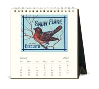 Image 2 of Cavallini & Co. Vintage Birds 2025 Easel Desk Calendar, 6.5"x6.5" 