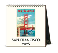 Image 1 of Cavallini & Co. San Francisco 2025 Easel Desk Calendar, 6.5"x6.5" 