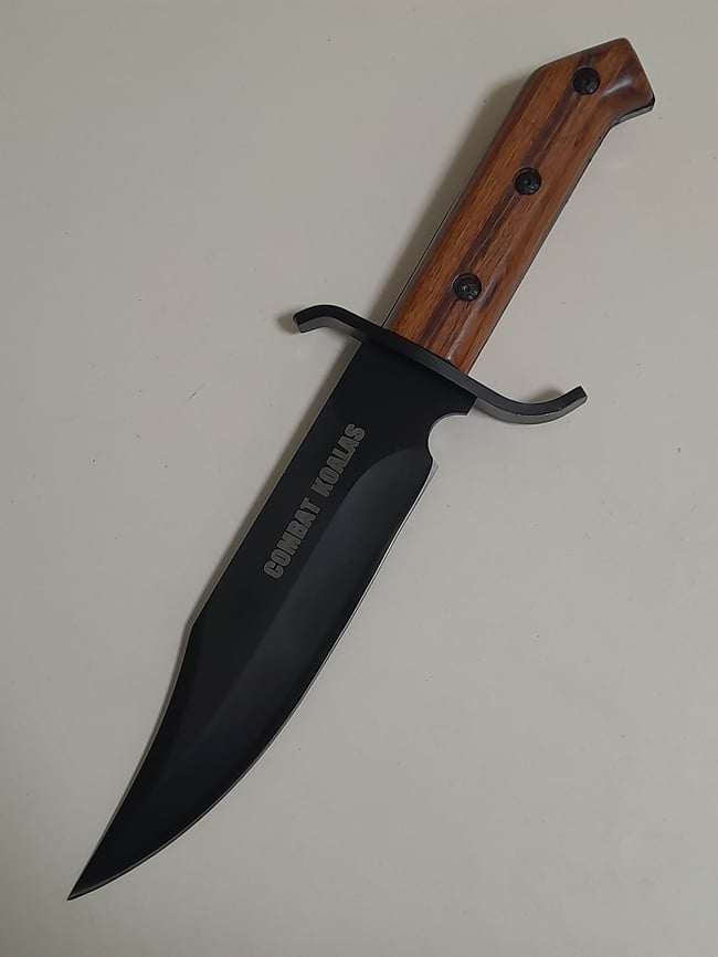 Bowie Hunting Knife with Leather Sheath Gift Camping - Combat Koalas