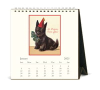 Image 2 of Cavallini & Co. Vintage Dogs 2025 Easel Desk Calendar, 6.5"x6.5" 