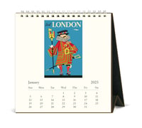 Image 2 of Cavallini & Co. London 2025 Easel Desk Calendar, 6.5"x6.5" 