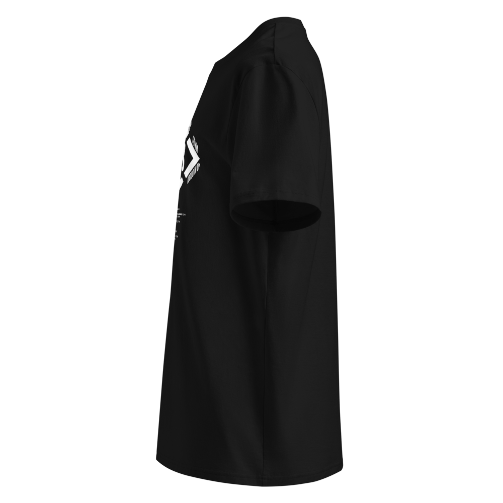 TMB Tour du Mont Blanc / Organic Cotton T-shirt black / white PULSE