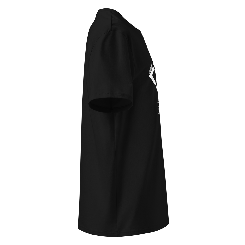 TMB Tour du Mont Blanc / Organic Cotton T-shirt black / white PULSE