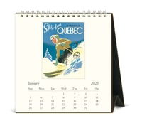 Image 2 of Cavallini & Co. Vintage Travel 2025 Easel Desk Calendar, 6.5"x6.5"