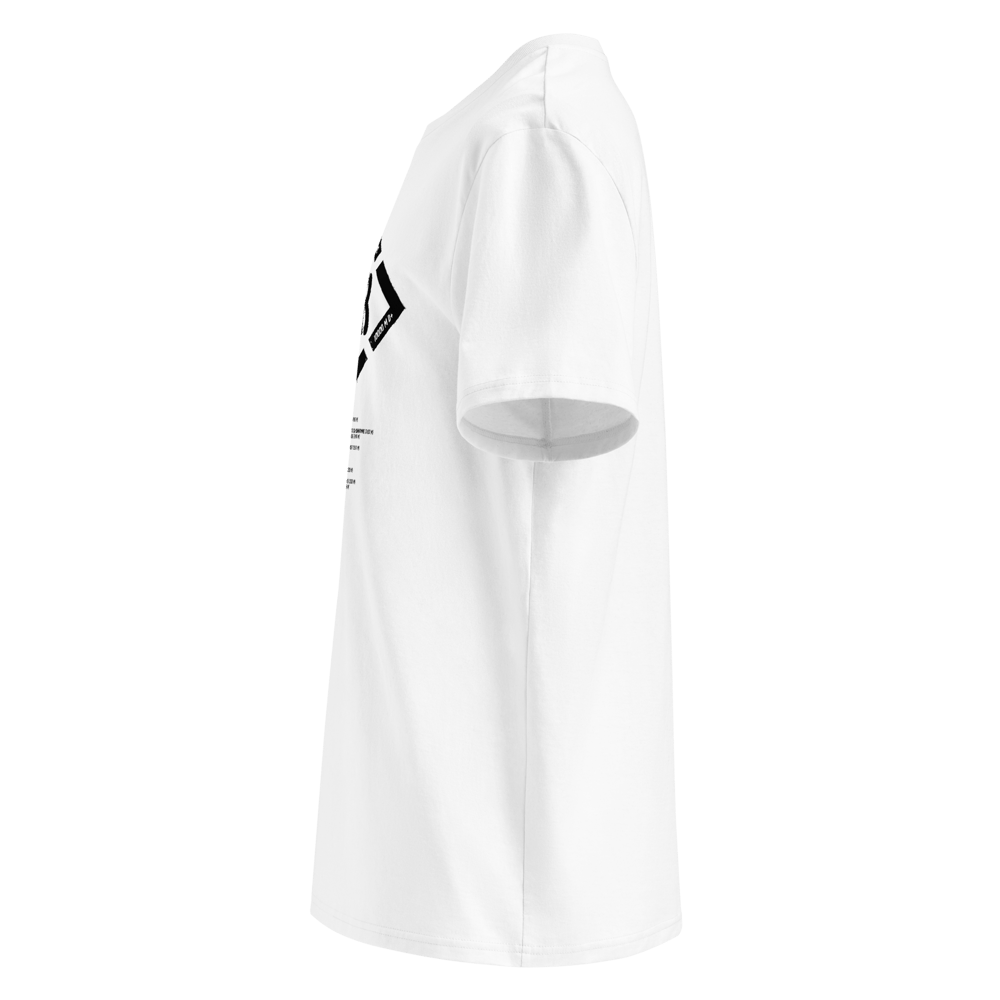 TMB Tour du Mont Blanc / Organic Cotton T-shirt white-black PULSE