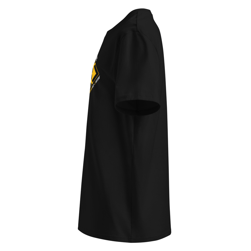 TMB Tour du Mont Blanc / Organic Cotton T-shirt black / yellow / white PULSE