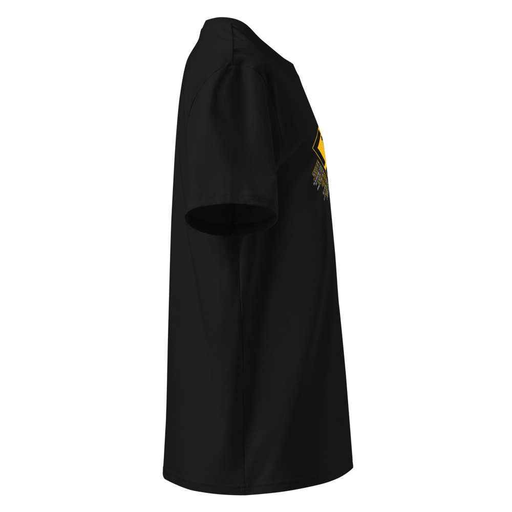 TMB Tour du Mont Blanc / Organic Cotton T-shirt black / yellow / white PULSE