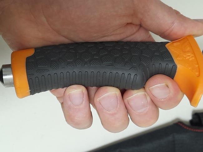 Survival Fixed Knife with Saw Rope Cutter Glass Breaker Non-Slip Handle Camping Black Nylon Sheath