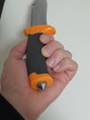 Survival Fixed Knife with Saw Rope Cutter Glass Breaker Non-Slip Handle Camping Black Nylon Sheath