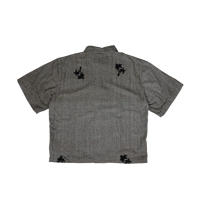 Image 2 of Raw linen shirt - Brown palm