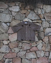 Image 3 of Raw linen shirt - Brown palm