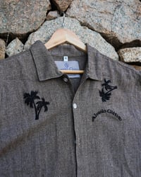 Image 4 of Raw linen shirt - Brown palm