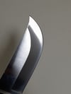 Trailing-Point Fixed Knife for Camping and Hunting