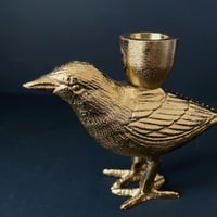 Image 2 of Gold Bird Candle Holder