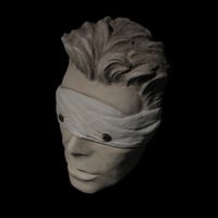 Image 10 of 'The Blind Prophet' White Clay Mask Sculpture