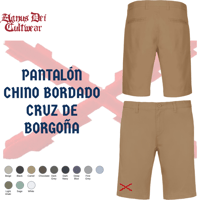 Image 1 of PANTALONES CHINOS CRUZ DE BORGOÑA BORDADA