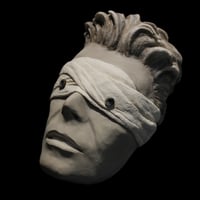 Image 6 of 'The Blind Prophet' Grey Clay Mask Sculpture