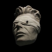 Image 9 of 'The Blind Prophet' Grey Clay Mask Sculpture