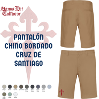 Image 1 of PANTALONES CHINOS CRUZ DE SANTIAGO BORDADA