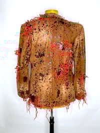 Image 10 of 🎀 PIERCED CAPSULE 🎀 UNIQUE PIECE VINTAGE SPOTTED LEATHER JACKET CUSTOMIZED WITH SPIKES & WOOL