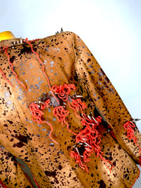 Image 11 of 🎀 PIERCED CAPSULE 🎀 UNIQUE PIECE VINTAGE SPOTTED LEATHER JACKET CUSTOMIZED WITH SPIKES & WOOL