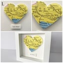 Rocket & Co. 'Love Dorset' And Dorset Area Framed Map Heart Artworks