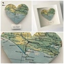 Rocket & Co. 'Love Dorset' And Dorset Area Framed Map Heart Artworks