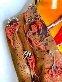 Image 9 of 🎀 PIERCED CAPSULE 🎀 UNIQUE PIECE VINTAGE SPOTTED LEATHER JACKET CUSTOMIZED WITH SPIKES & WOOL