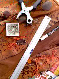 Image 16 of 🎀 PIERCED CAPSULE 🎀 UNIQUE PIECE VINTAGE SPOTTED LEATHER JACKET CUSTOMIZED WITH SPIKES & WOOL