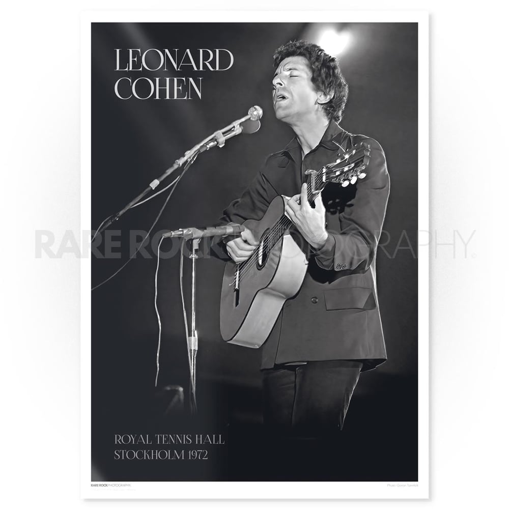 Leonard Cohen - Royal Tennis Hall Stockholm 1972 / B2 Poster