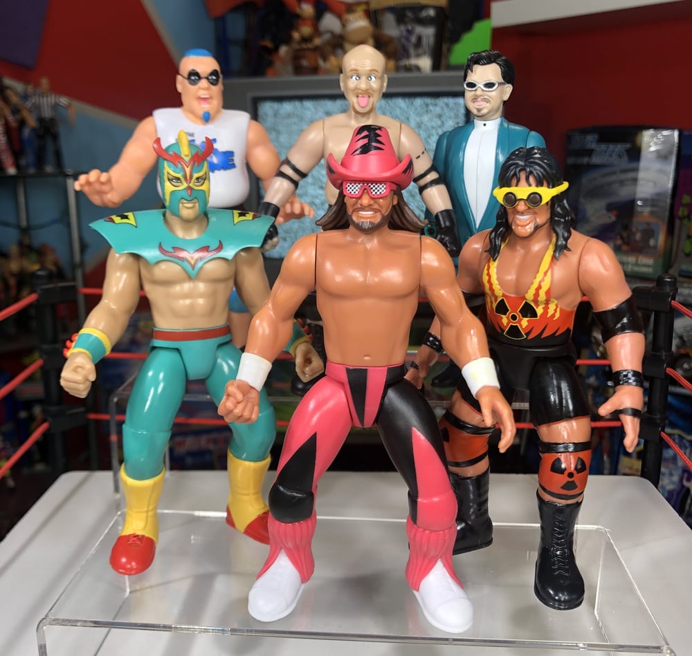 **NO PACKAGING** Complete Set of 6 Bone Crushing Wrestlers Series 1 by FC Toys