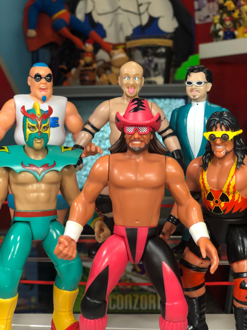 **NO PACKAGING** Complete Set of 6 Bone Crushing Wrestlers Series 1 by FC Toys