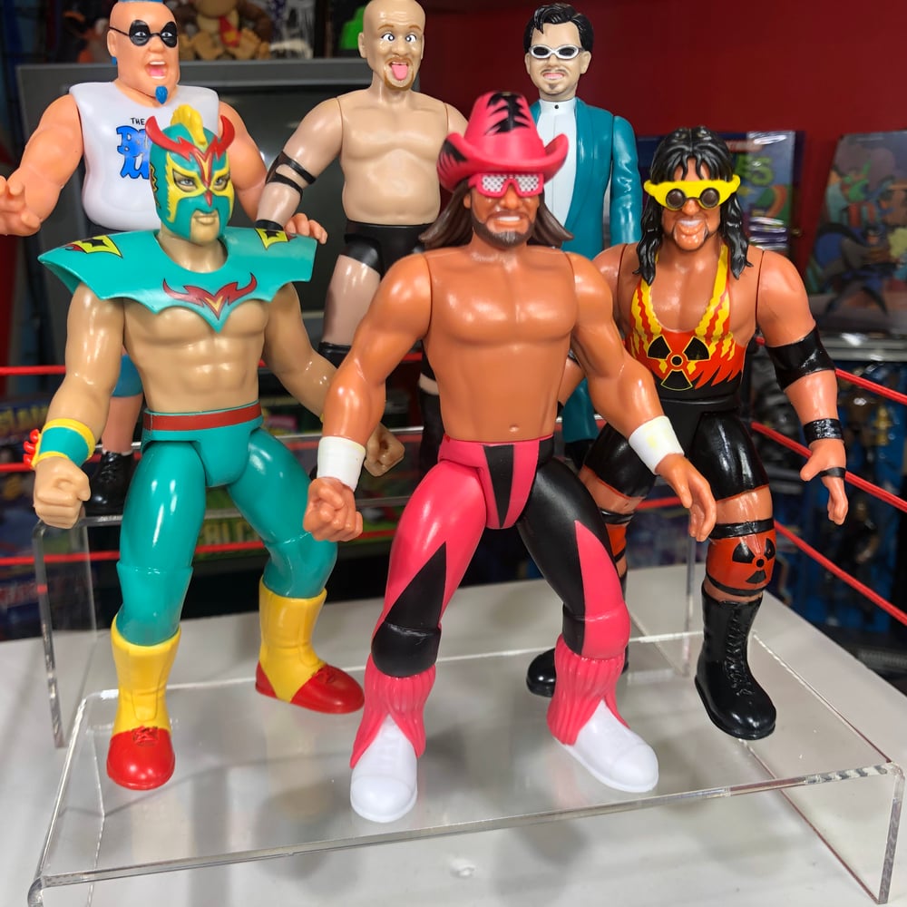**NO PACKAGING** Complete Set of 6 Bone Crushing Wrestlers Series 1 by FC Toys