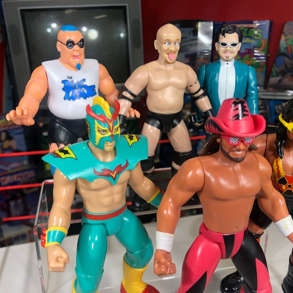 **NO PACKAGING** Complete Set of 6 Bone Crushing Wrestlers Series 1 by FC Toys