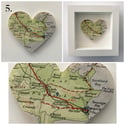 Rocket & Co. 'Love Dorset' And Dorset Area Framed Map Heart Artworks
