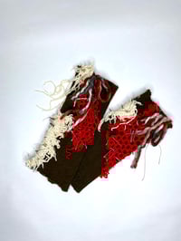 Image 2 of 🎀 PIERCED CAPSULE 🎀 UNIQUE PIECE VINTAGE LEG WARMERS CUSTOMIZED WITH UPCYCLED SPIKES & WOOL