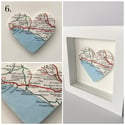 Rocket & Co. 'Love Dorset' And Dorset Area Framed Map Heart Artworks