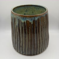 Image 2 of Carved Lines Tapered Vase