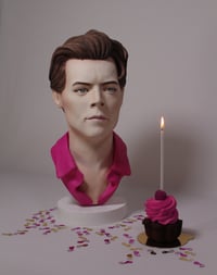 Image 8 of Harry Styles - Hand Painted Clay Bust Sculpture