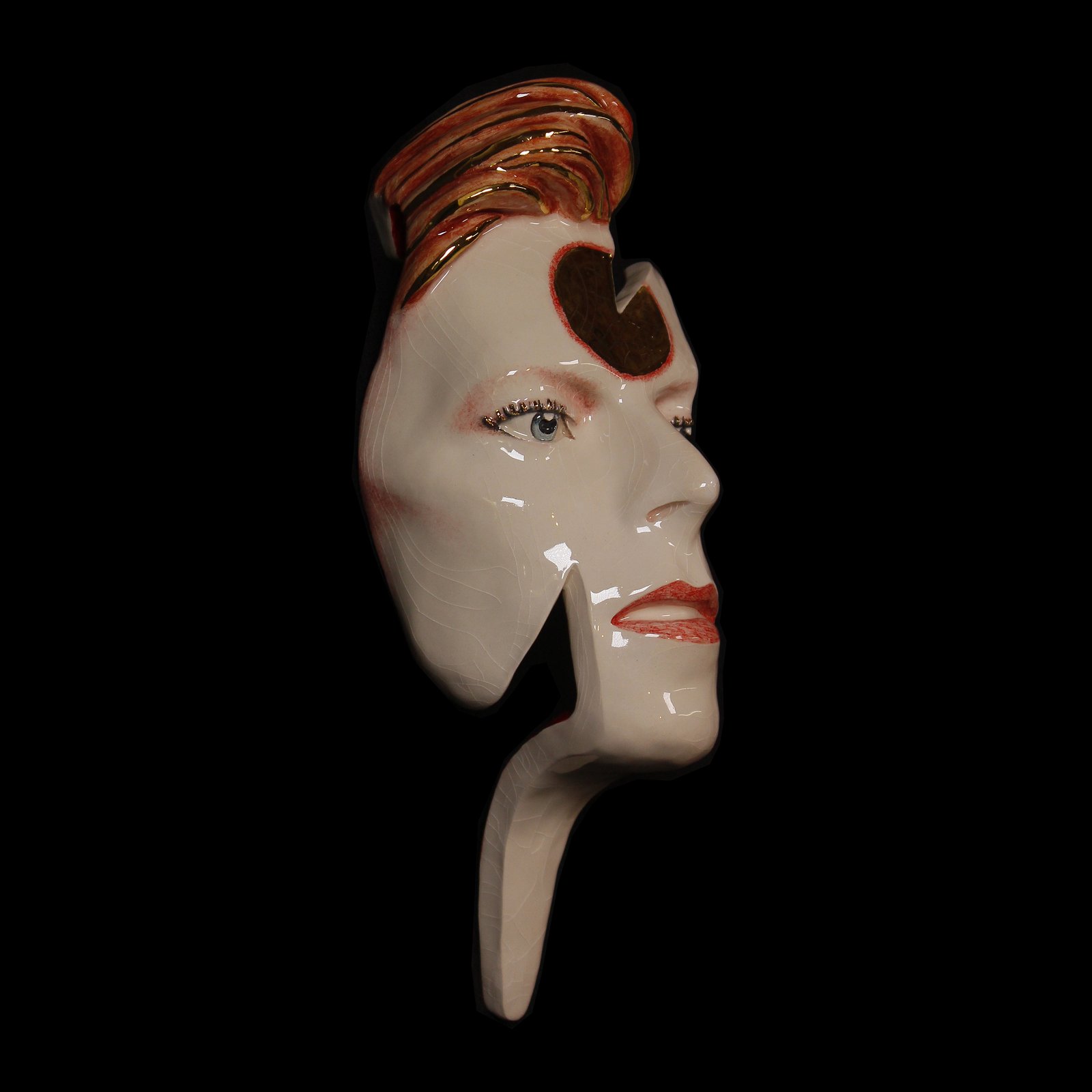 Ziggy Flash' David Bowie Painted Ceramic Face Sculpture | BowieGallery