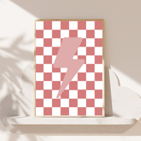 Image 5 of Lightening Checkerboard Print