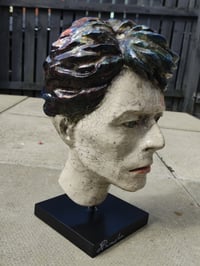 Image 8 of *SALE* 'Serious Moonlight' Ceramic Sculpture (Unique Raku Piece)