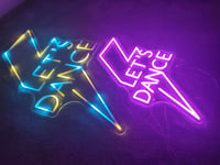 Image 10 of Colour Changing 'Let's Dance' Neon LED Light