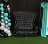 Black Double Throne Chair (Love seat) 