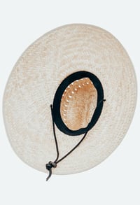 Image 4 of Vented Wide Dome Brim Straw Lifeguard Hat