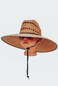 Image 3 of Kids Vented Straw Lifeguard Hat